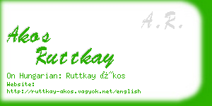 akos ruttkay business card